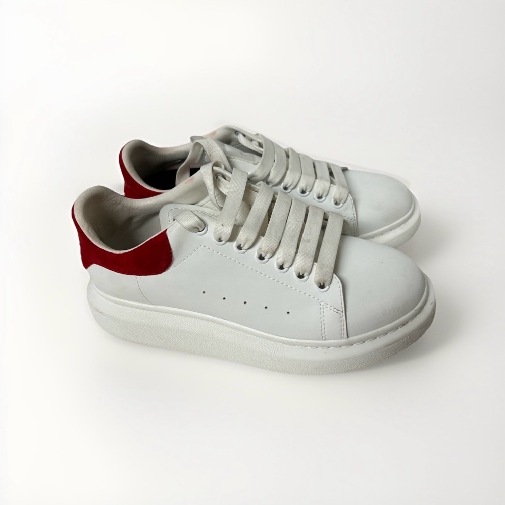 Alexander McQueen Men's Oversized Sneaker White / Lust Red (Size 42)